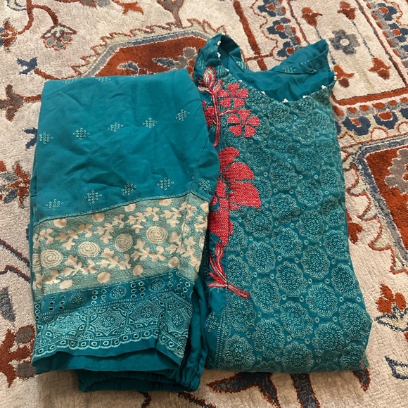 Winter 2 piece Pakistani dress salwar kameez xl embodied - Picture 3 of 7